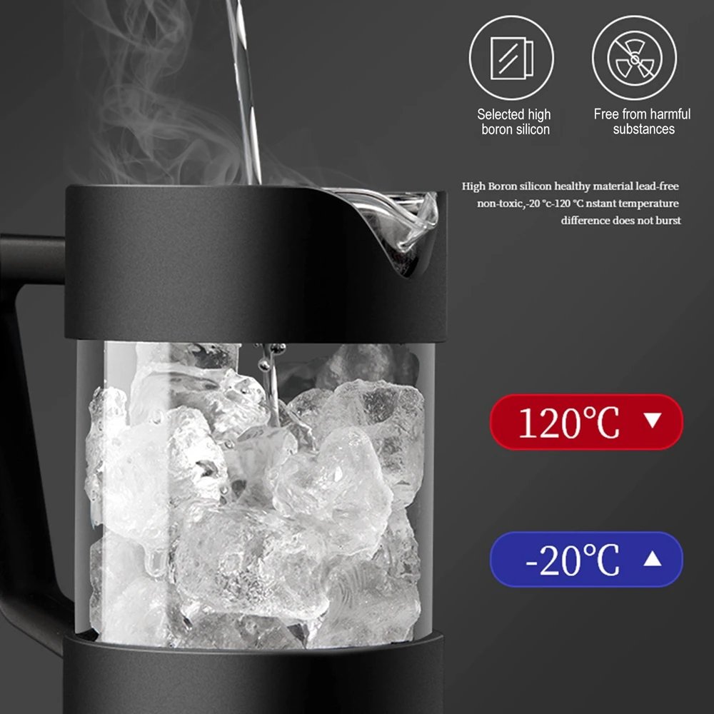 French Press Coffee Press Coffee Press 350ml/600ml French Press Pot Thickened High Borosilicate Glass Home French Press Pot Multi-purpose Coffee Maker Kitchen Supplies