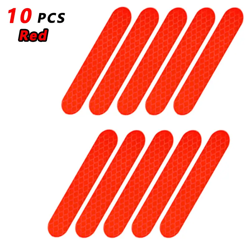 80-10PCS Helmet Safety Warning Reflective Stickers Strip Waterproof High Visibility Reflector Tape For Night Riding Walking Car - Image 9