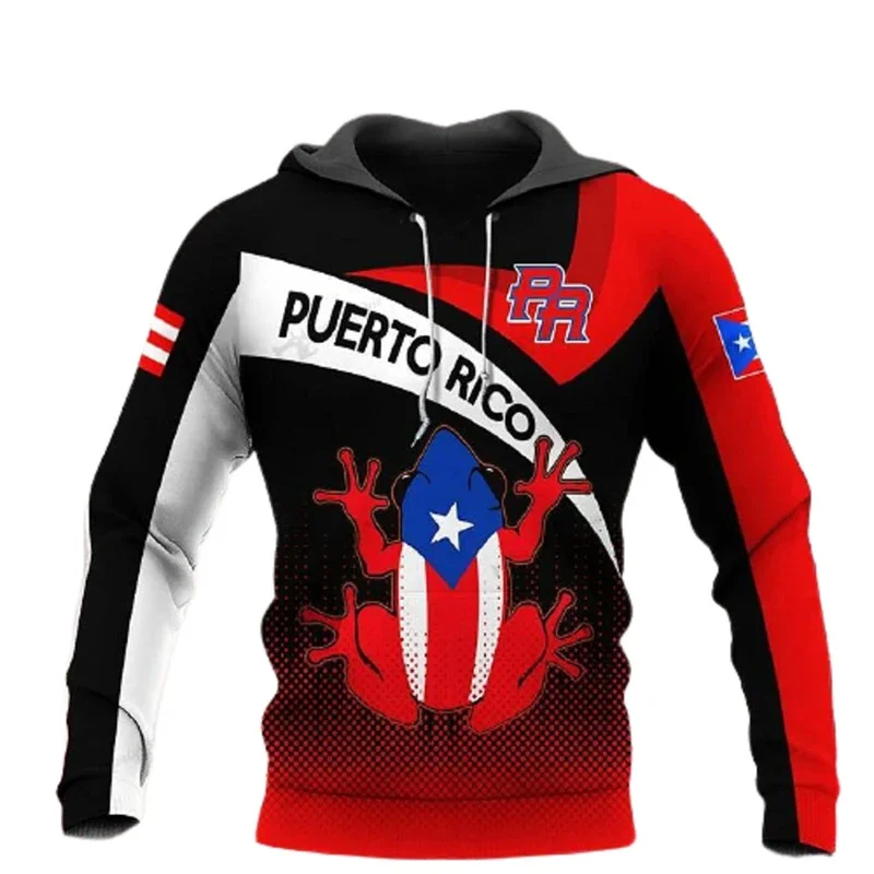 thumbnail image 1 of Sudadera con capucha para hombre, ropa con estampado 3D de Puerto Rico, sudadera de manga larga para hombre, sudadera deportiva, sudadera con capucha, suéteres de primavera, 1 of 4