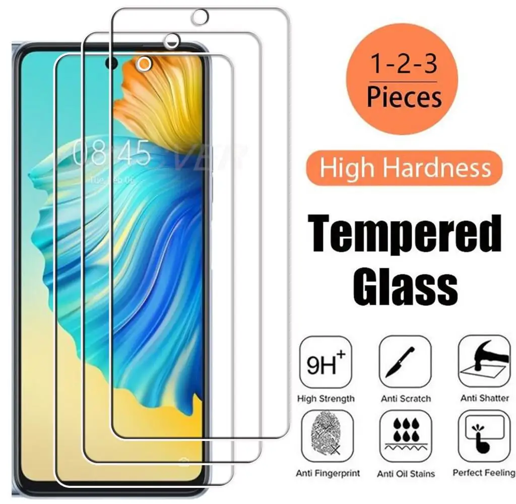 

Tempered Glass On FOR Tecno Camon 17 Pro 6.8" Camon17Pro Camon17 17P 17Pro CG8 CG8h Screen Protective Protector Phone Cover Film