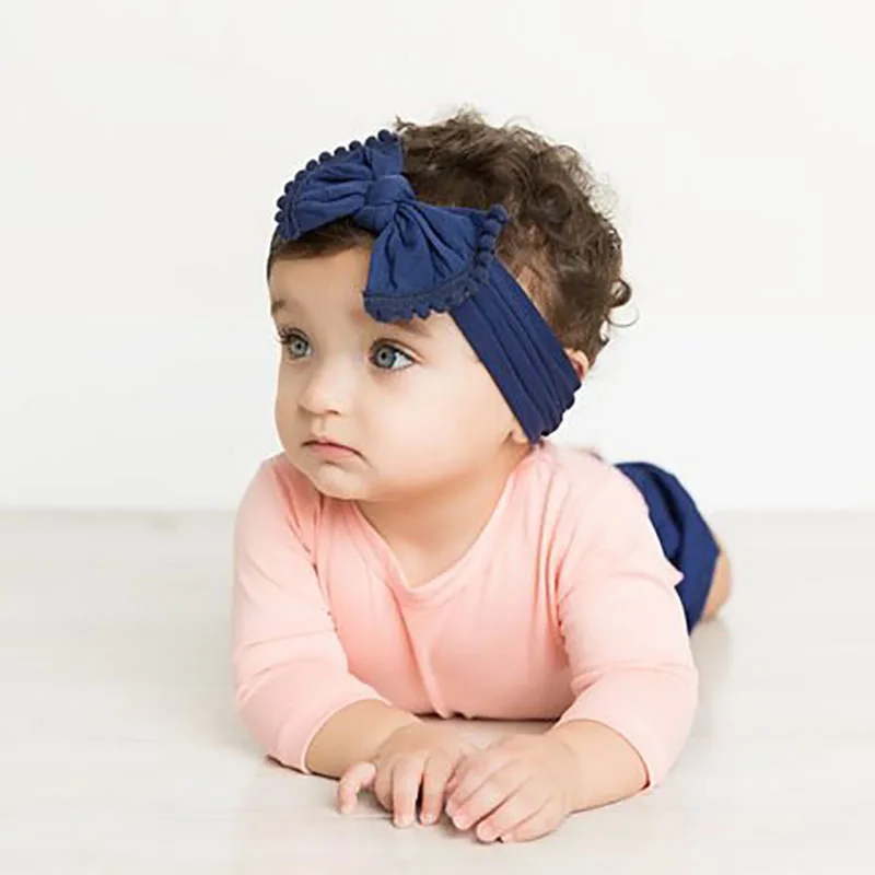 3Pcs Baby Girl Bowknot Elastic Headbands Holiday Party Hair Band Headwear Accessories 17 Styles