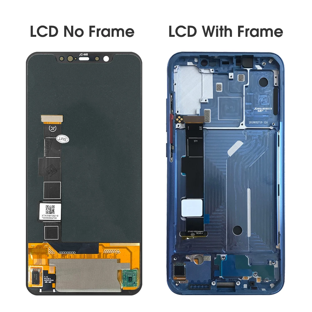 Numériseur d'écran tactile LCD AMOLED avec remplacement de l'assemblage de cadre, écran pour Xiaomi Mi 8, 6.21 pouces