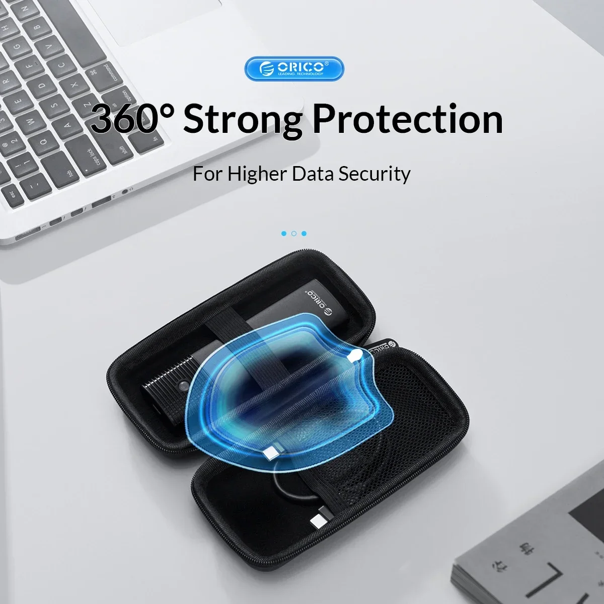 ORICO Ssd Nvme M2 Hard Disk Case Protection Bag for External M.2 Case/M.2 SSD /USB Cable /U Disk Large Capacity Storage Bags - Image 3