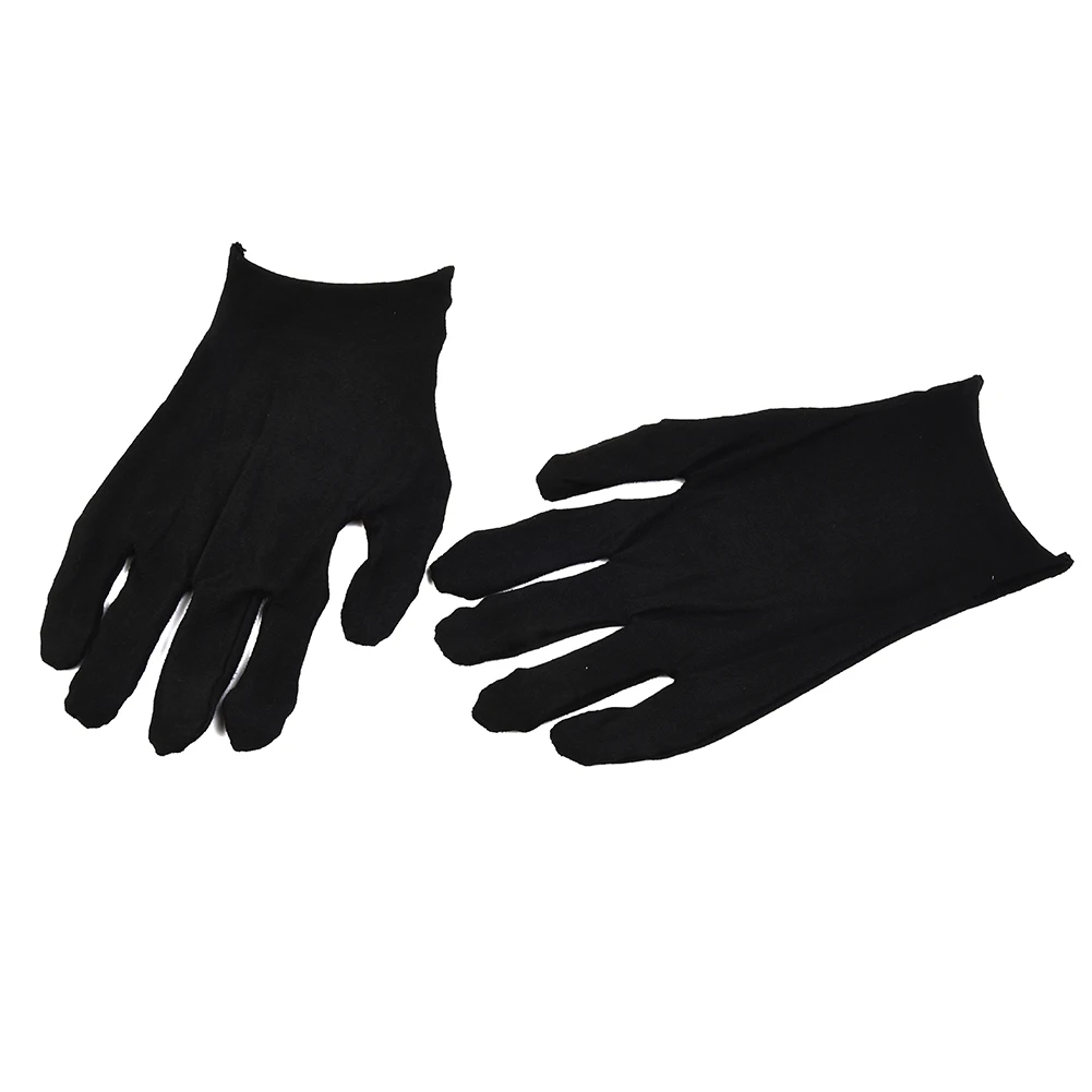 Black Cotton Gloves Soft Large Sensitive Cleaning Dry Moisturizing Hand Protection Household Protective Gloves Kitchen 12 Pairs protective gloves cleaning gloves cotton gloves