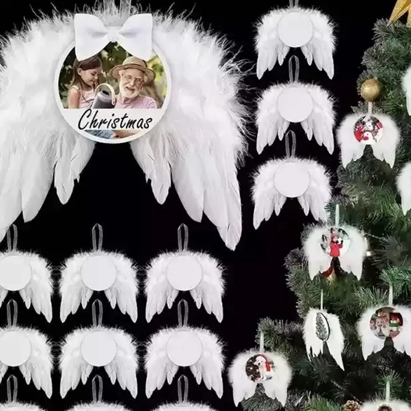 MDF Angel Wing Ornaments 20pcs/Lot For Christmas Decoration