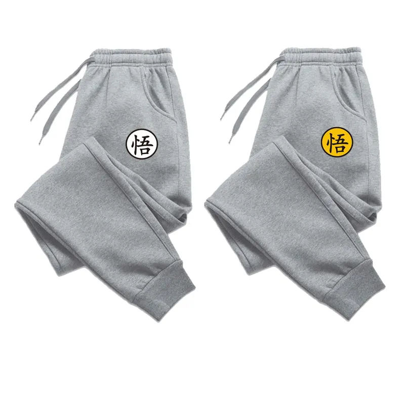 Men's Sweatpants Son Goku Print Autumn Winter Fleece Warm Jogging Pants Multiple Packs Male Outdoor Casual Straight Trousers 5