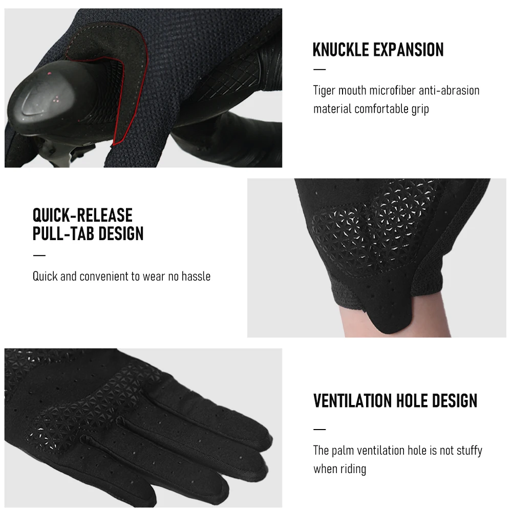 ThinkRider Windproof Cycling Gloves Bicycle Touch Screen Riding MTB Bike Glove Thermal Warm Motorcycle Winter Autumn Bike - Image 4