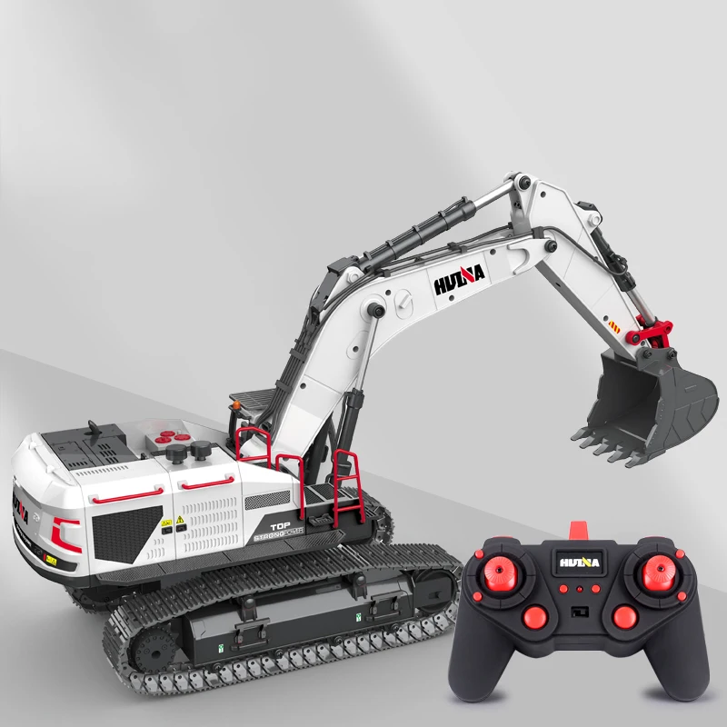 1/14 HUINA 1594 Metal RC Excavator 22CH Remote Control Truck Car RTR Light Battery Sound Outdoor Toys Boys Gift Model TH19286 3