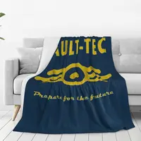 Fallout 4 Vault-Tec Logo Blankets Fleece Multi-function Sofa Throw Blankets For Couch Bedding Office Throws Bedspread Quilt 1