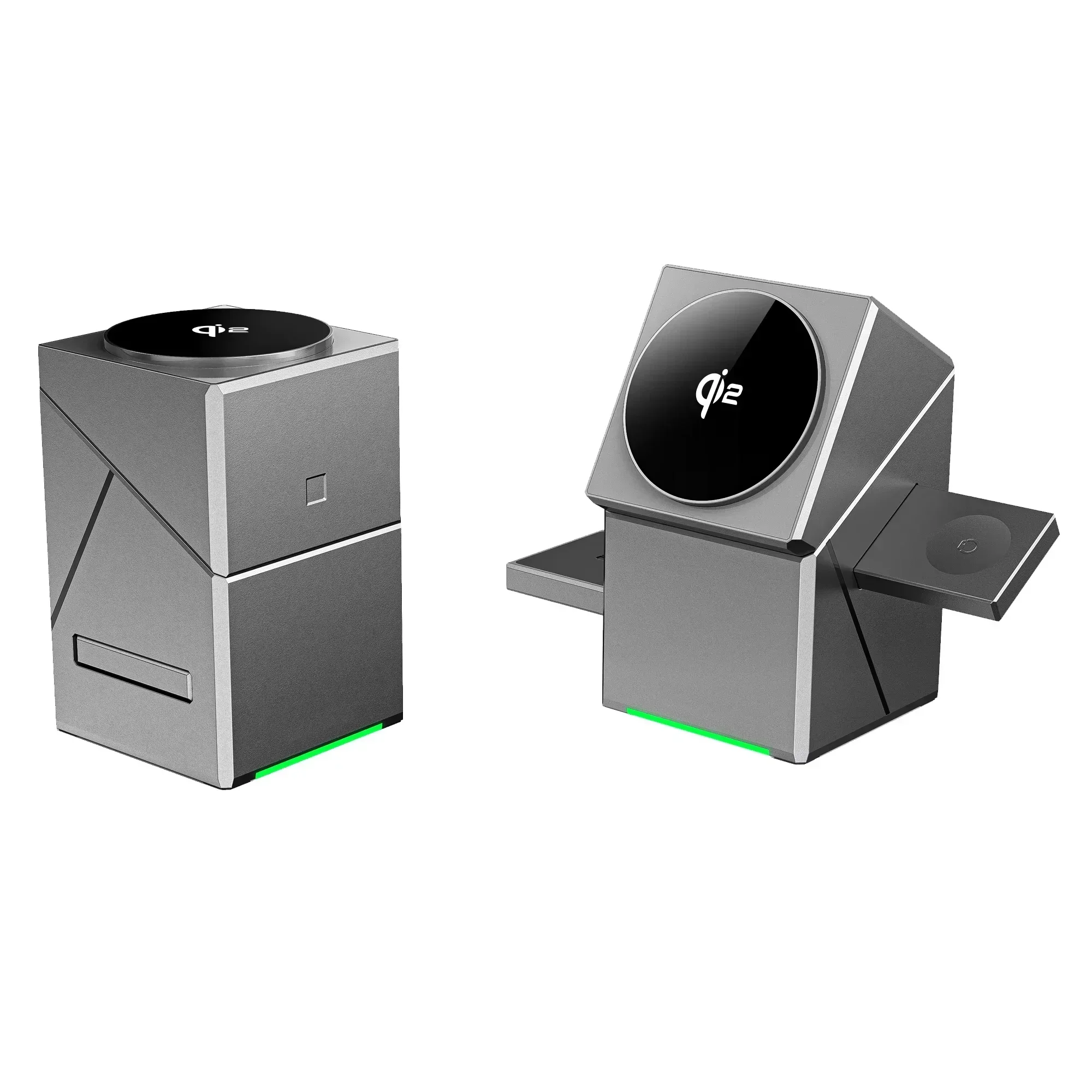 Qi2 3-in-1 Wireless Charger Auto-Rotating Magic Cube Dock For IPhone 16/15/14 Pro Max AirPods IWatch Fast Charging