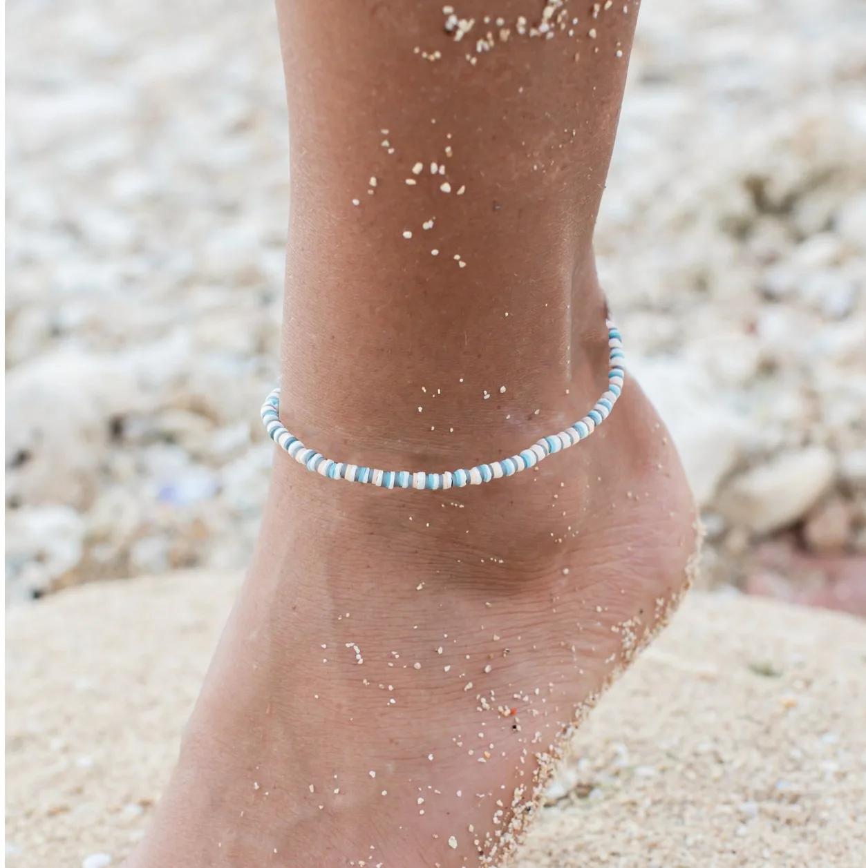 Braccialetti Da Caviglia Per Surf - 2 Pezzi, Regolabili, Impermeabili, Unisex, Design Etnico Intrecciato A Mano - Foto 2