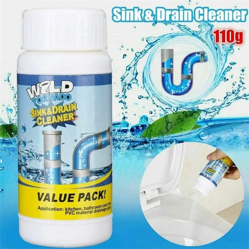 Sink&Drain Cleaner Powder High-Efficiency Clog Remover with Fast Foaming Kitchen Sewer Toilet Pipe Dredge Deodorant
