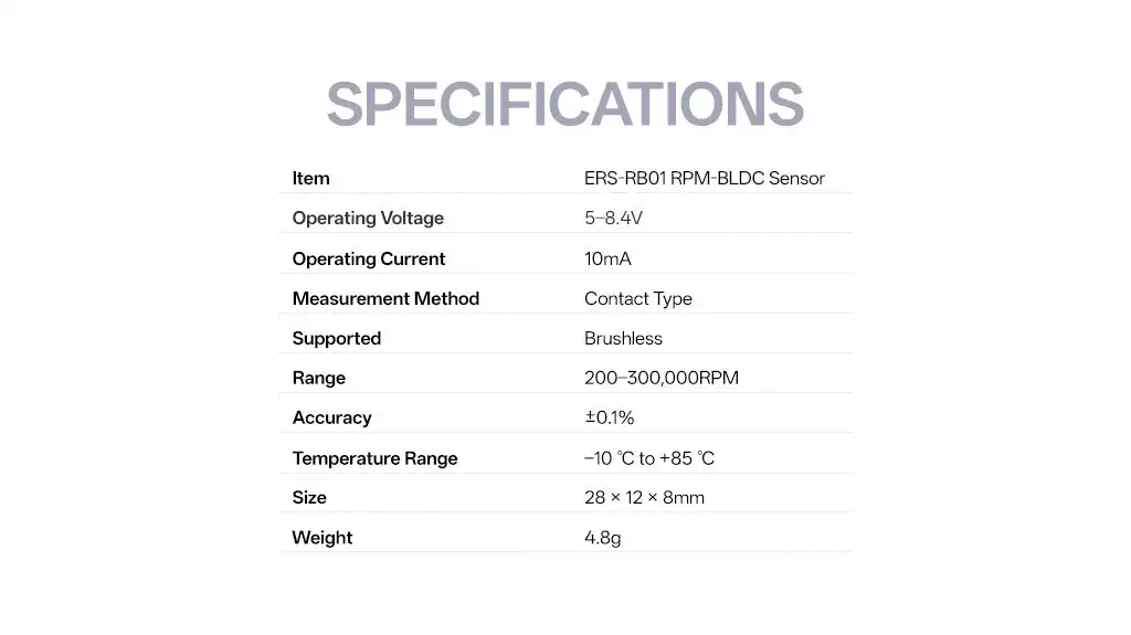 ERS-RB01 -  Brushless Tachometer for Compatible ExpressLRS PWM Receivers