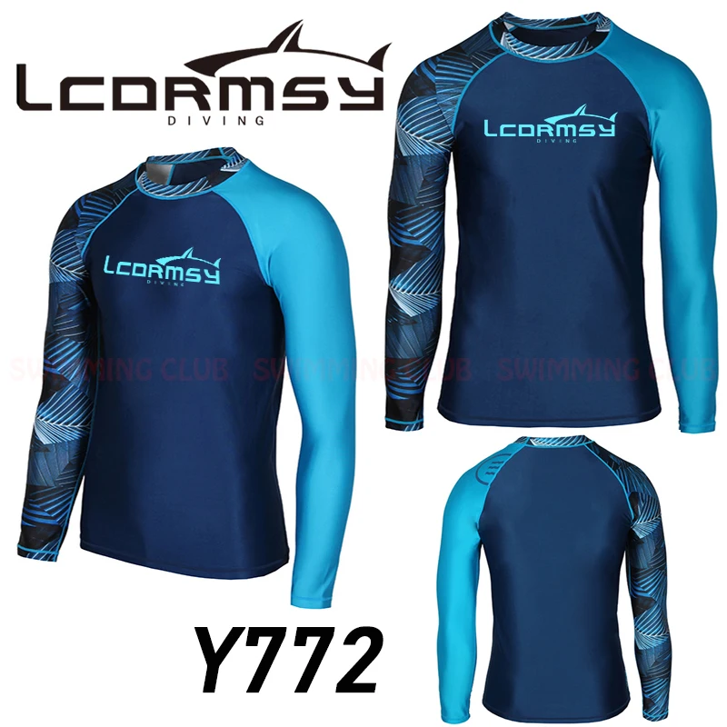 NEW LCDRMSY MEN'S RASH GUARDS LONG SLEEVES SURFING SNORKELING SWIMMING TOP SHIRTS PANT WATER SPORTS WETSUITS QUICK-DRYING UPF50+