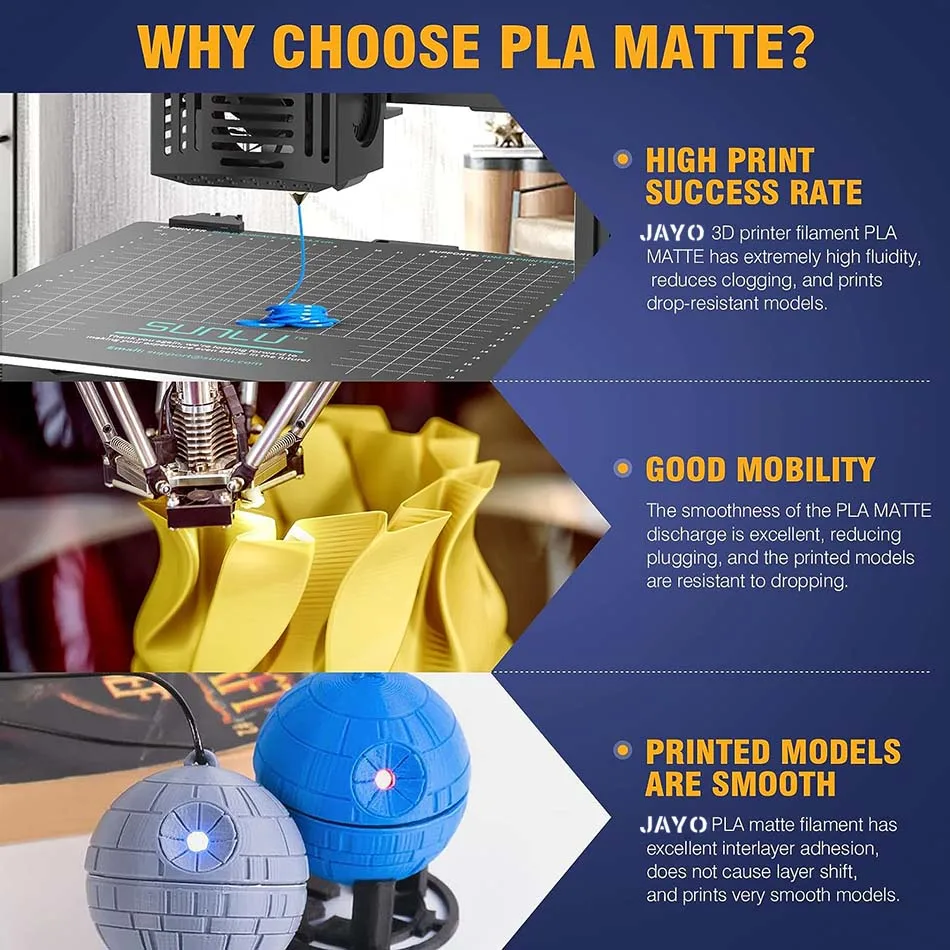 3D PLA Matte Filament 1.75mm 3