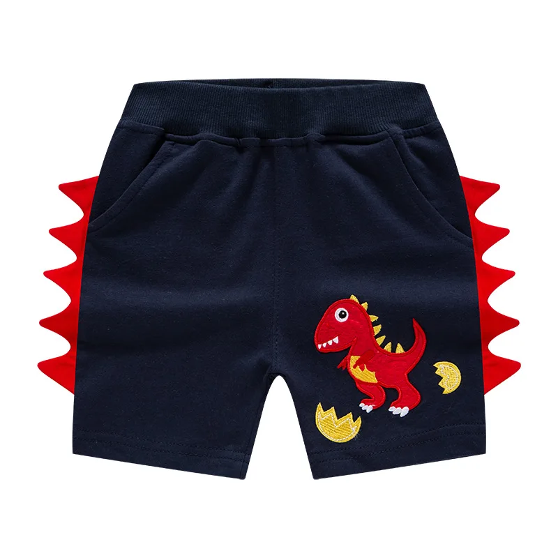 Caqnni Toddler Boys Summer Outfits, Dinosaur Print Tops And Plaid Cotton Shorts, 2T-6T
