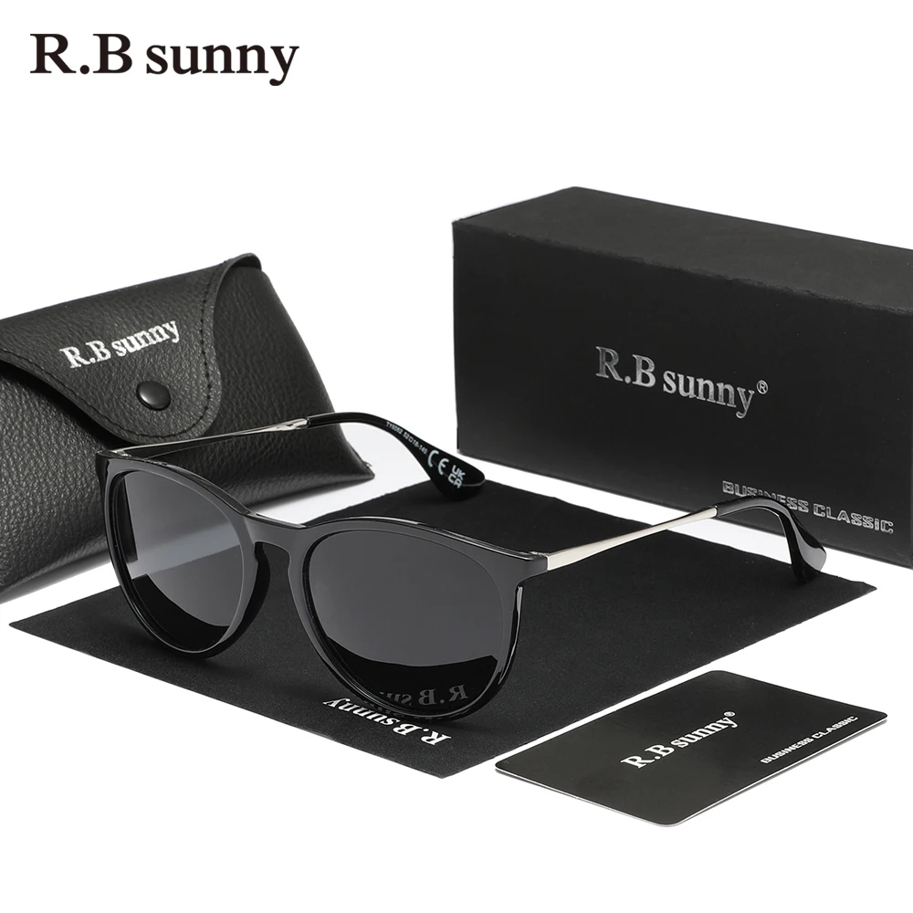 RBsunny 편광 선글라스 남성용, UV400 눈 보호 렌즈, 럭셔리 안경, 클래식 여성 초경량 안경, 새로운 패션