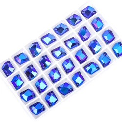 VC Sew - On AB Rhinestone Cosmic Flatback Glass Crystals for DIY Decoration and Embellishments (Sapphire blue ab)