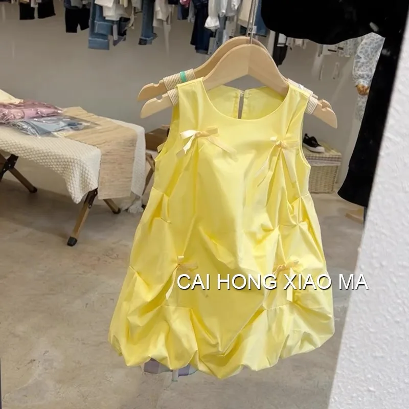 

Children's Clothing 24 New Girls' Dress Summer Children's Western Style Fashion Cute Bow Princess Dress Nl