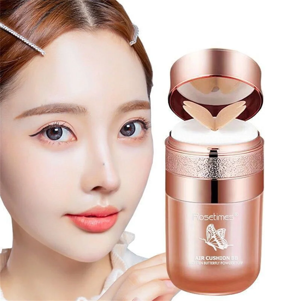 Makeup Cream Makeup Foundation Butterfly Puff Air Cushion BB CC Cream Isolation Natural Concealer Makeup Face Base Moisturizing Oil Control Breathable Natural