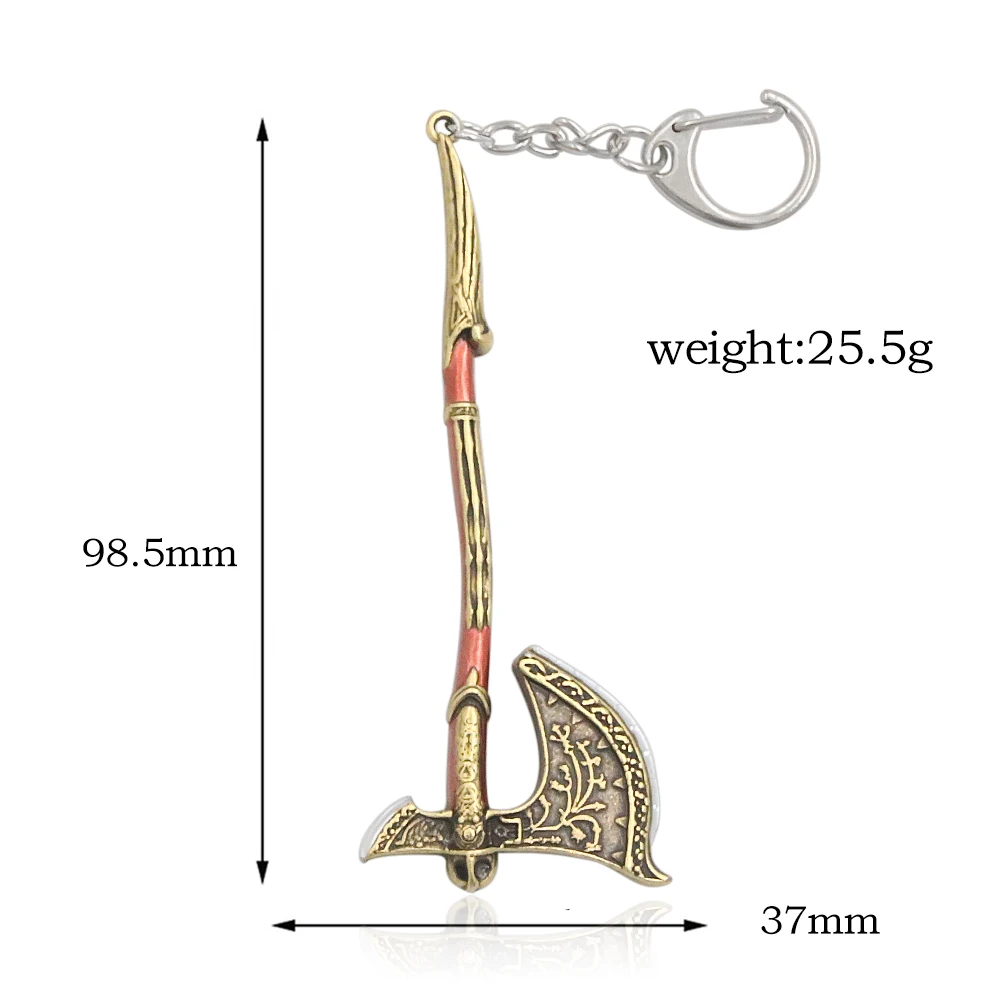 New God of War Ragnarok Keychain Kratos Ares Thor's Hammer Mjolnir Blades  of Exile Leviathan Axe Weapon Penant Key Chain Jewelry