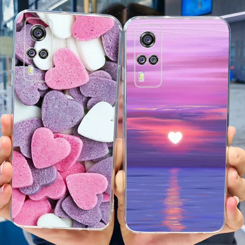 Чехол для телефона Vivo Y51 Y31 2020 чехол V2030 V2036, модный прозрачный силиконовый мягкий чехол из ТПУ для телефона Vivo Y51A Y53S 4G V2031, бампер Чехол для телефона Vivo Y51 Y31 2020 чехол V2030 V2036, модный прозрачный силиконовый мягкий чехол из ТПУ для телефона Vivo Y51A Y53S 4G V2031, бампер