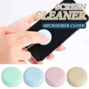 2 in 1 Microfiber Screen Cleaner Dust Plug Mobile Phone Glasses Cleaning Tool Round Shape Dust Remover For iPhone iPad Tablet 1
