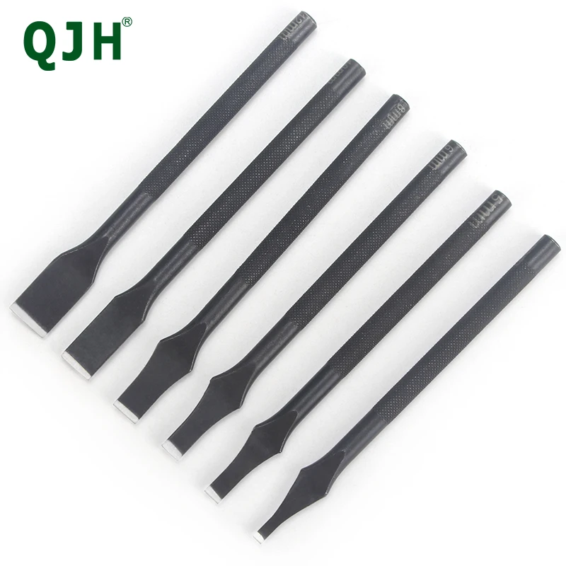 

6 Pcs Leather Craft Tools Slot Punches 3/5/6/8/10/12mm Hole Punches Straight Punch Cutter Tools DIY Leather Craft Hand Work Tool