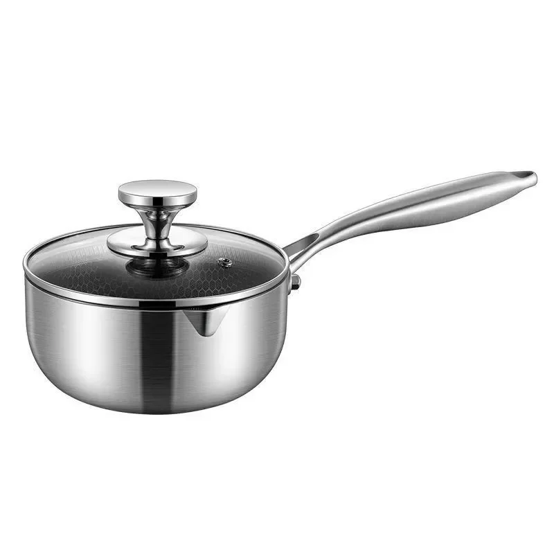 Thickened Milk Pot 316 Stainless Steel Honeycomb Non-stick Cooking and Frying Household Multi-functional Food Pot Small Saucepan Thickened Milk Pot 316 Stainless Steel Honeycomb Non-stick Cooking and Frying Household Multi-functional Food Pot Small Saucepan