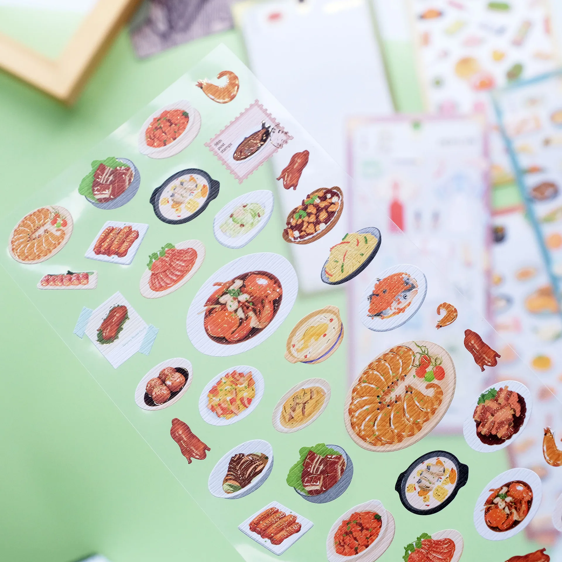 Cute Japan food stickers junk journal supplies aesthetic scrapbooking material planner home decorative DIY stationery stickers