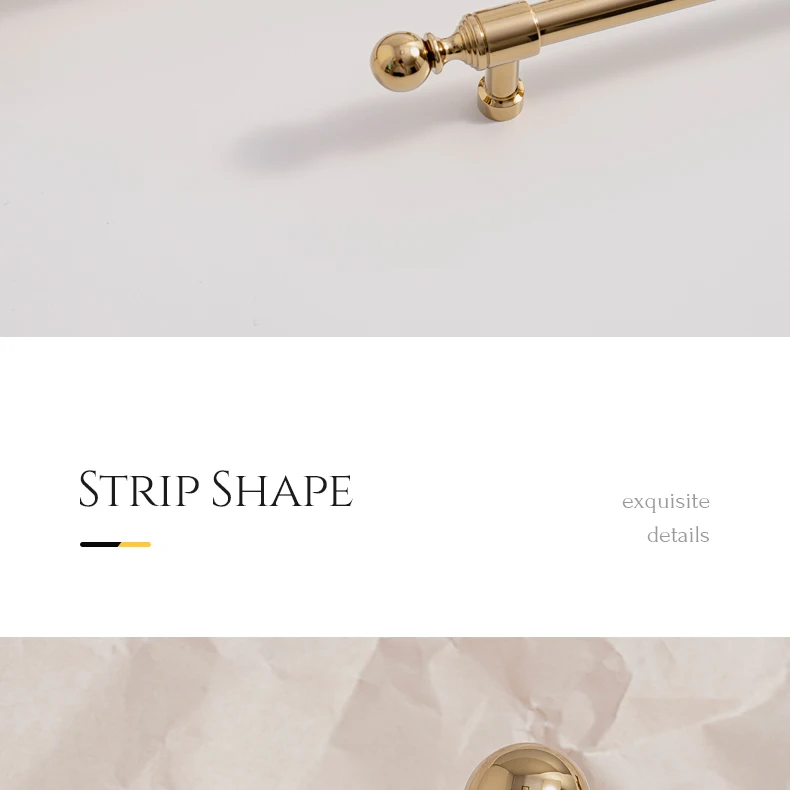 solid brass cupboard handle gold modern style