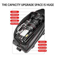 Sac chameau arrière rigide de grande capacité pour vélos, sac étanche pour étagère de siège arrière pour le cyclisme 4