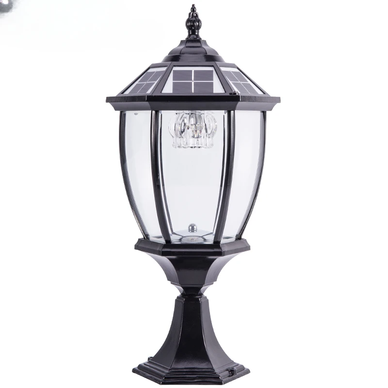 

Fashionable High-End Outdoor Courtyard Waterproof Door Pillar Lamp Simple Home Solar Wall Lamp Outdoor Yard Lamp LED Street Lamp