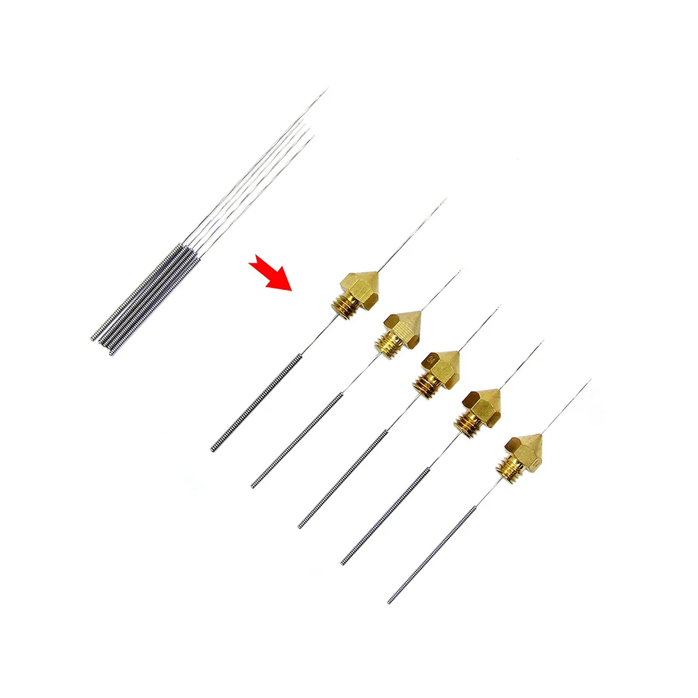 

Kit Cleaning Needle Flexible For 3d Printing Reusable 0.2/0.25/0.3/0.35/0.4mm 10 Pcs Clean Clogged Nozzles Durable