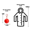 Colorful Mini Portable Raincoat Ball Thickened Disposable Waterproof Emergency Adults Rain Ponchos Cape Keyring 6