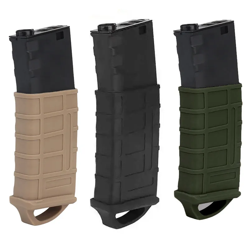 Tactical M4 M16 Fast Magazine Rubber Holster for 5.56 Mag Sleeve Pouch Anti-slip Cover Protective Airsoft Hunting Accessories magazine pouch ammo pouch airsoft accessory ammunition bag