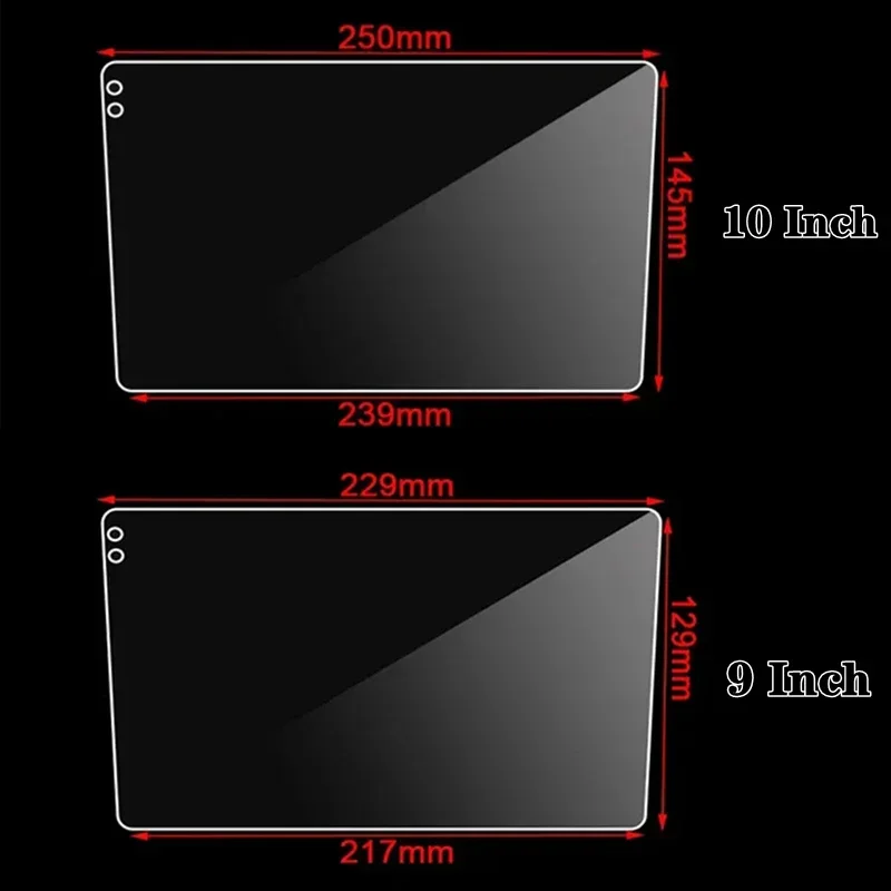 9 10.1 Inch Car Tempered Glass Protective Film Fit Car Radio Stereo DVD GPS Touch Full LCD Screen Accessories Film tempered glass protective film