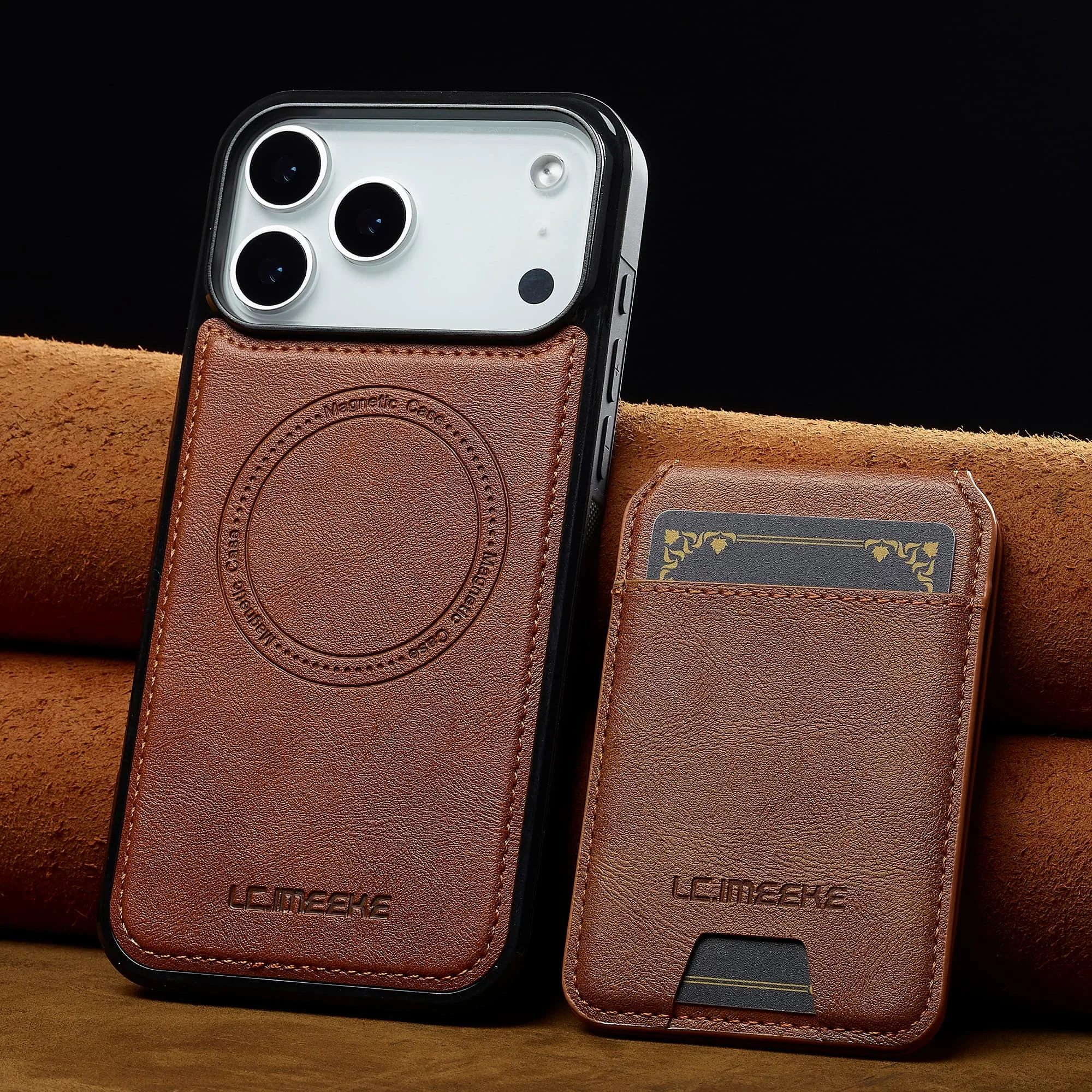 Premium Detachable Magnetic Leather Wallet Case with Card Holder