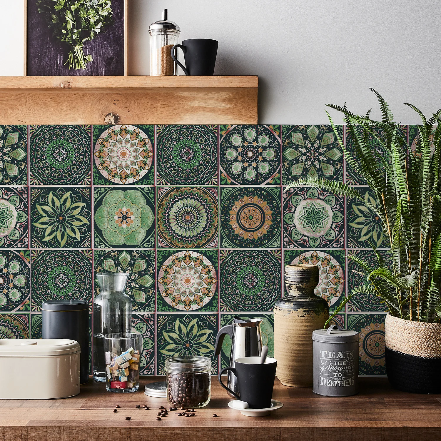 Waterproof Tile Wall Sticker 24pcs, wall stickers,floor stickers,ceramic decals