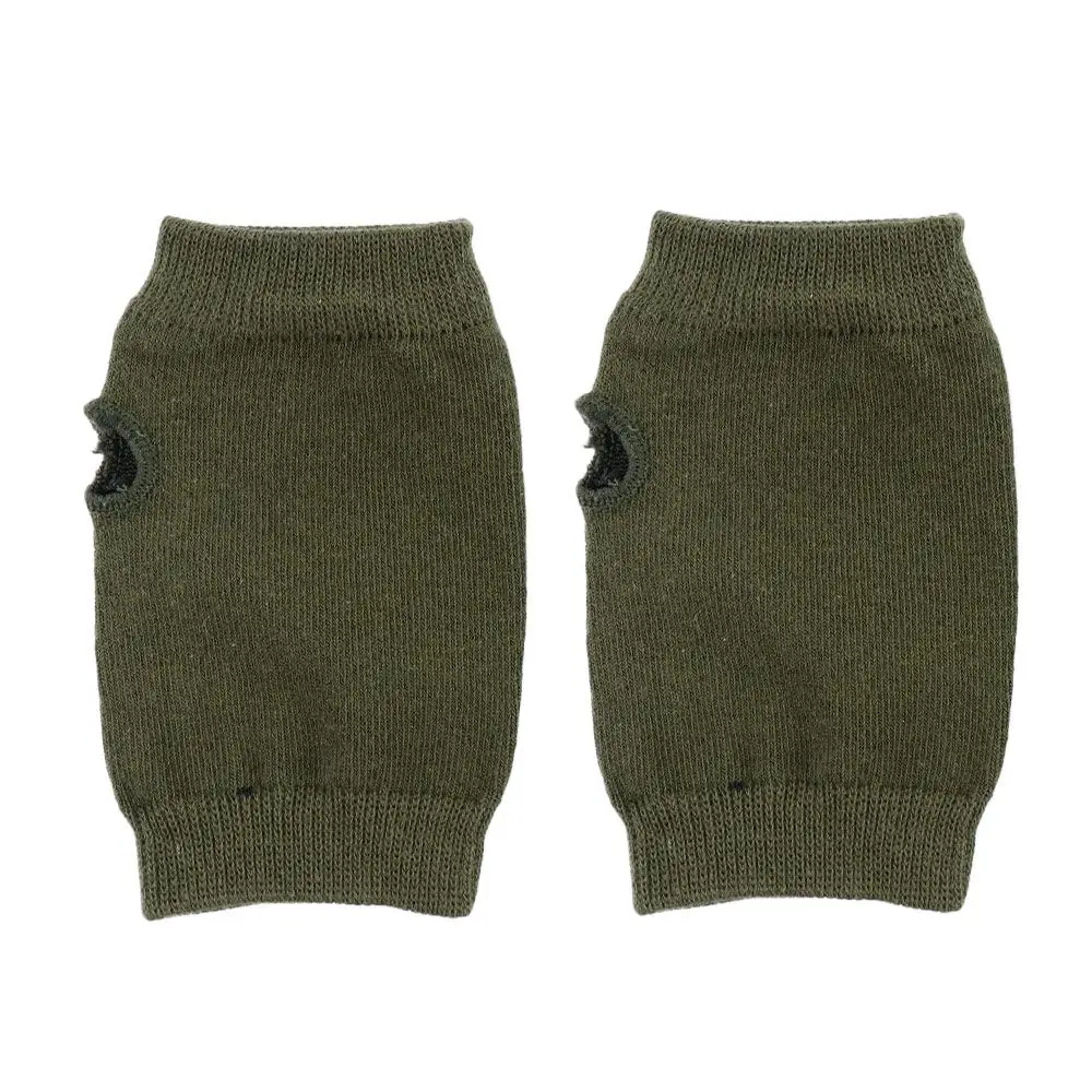 Women Half Finger Gloves Stretchy Hand Wrist Arm Wamer Crochet Knitting Faux Wool Mittens Fingerless Winter Warm Cycling Gloves 2