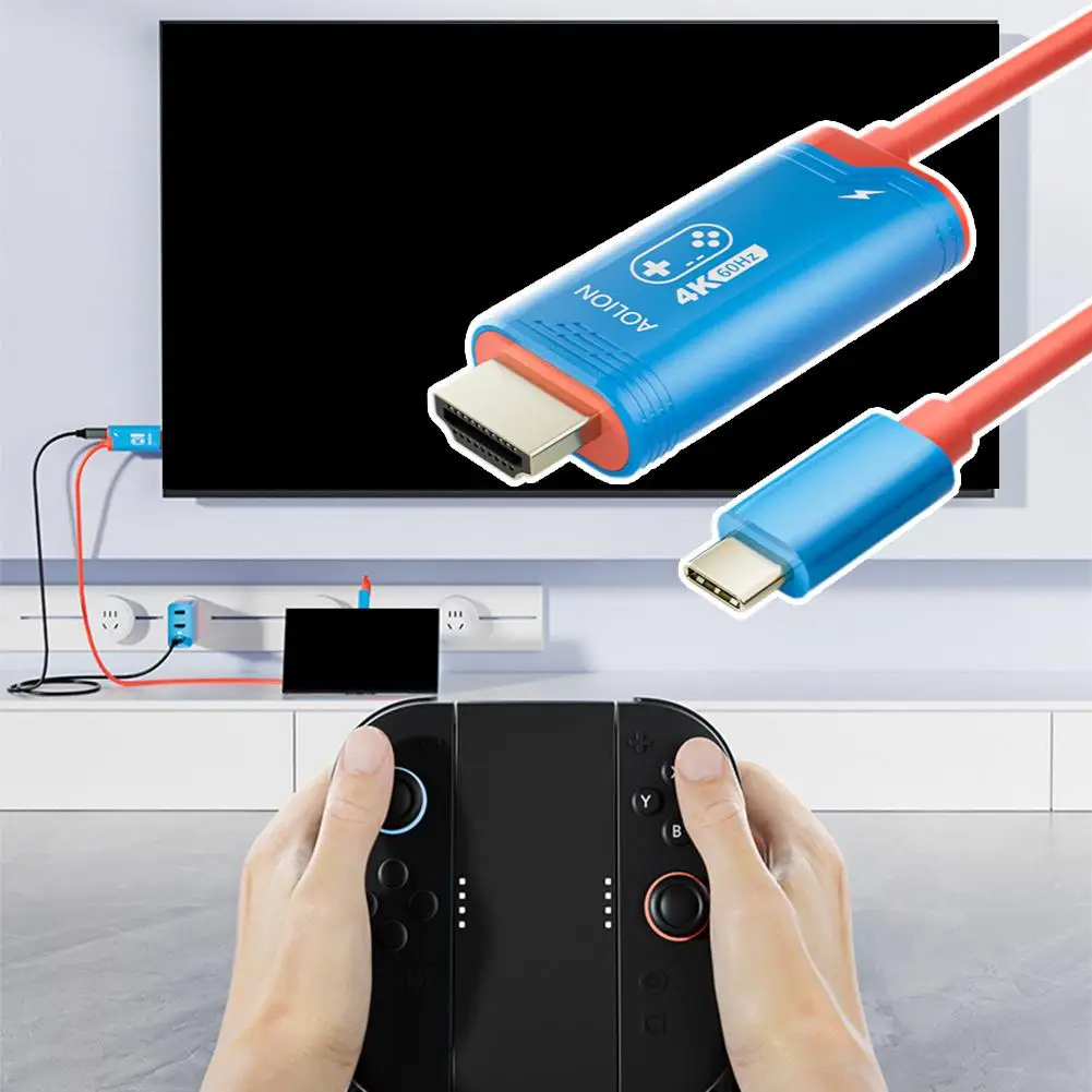 4K 144Hz HDMI 2.0 타입-C to HDMI 변환 케이블 6.5피트 길이 HDMI 케이블, 스위치2 PC G1G6용 4K 144Hz 3D 1080P HDCP2.2 지원