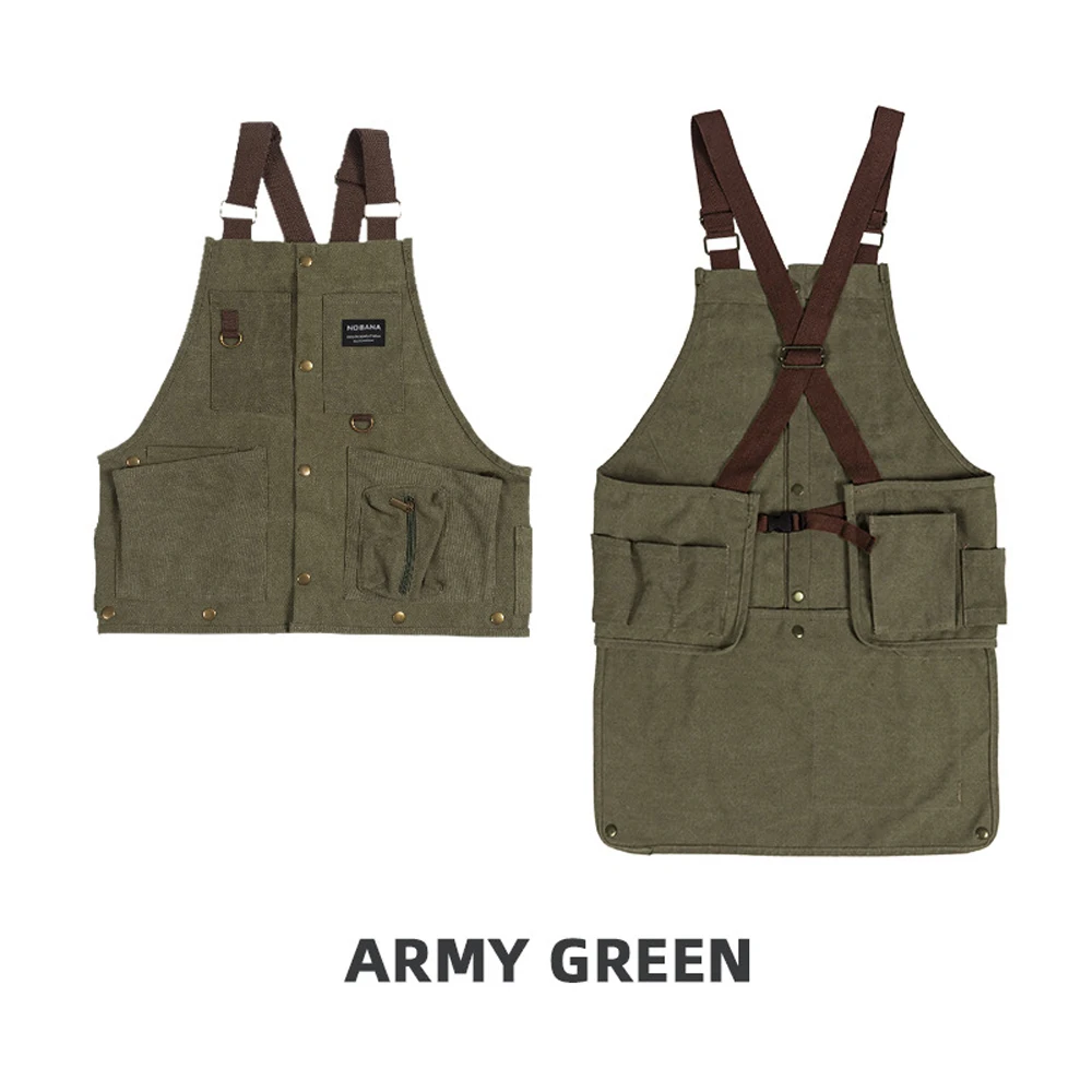 

Outdoor Camping Vest Multifunctional Leisure Apron Fishing Camera Vest with Adjustable Shoulder Straps Waistband for Men Women