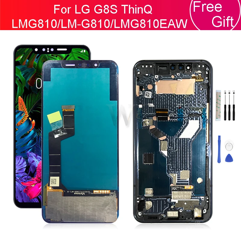 

For LG G8S ThinQ LCD Display Touch Screen Digitizer Assembly G8s Lcd Digitizer LMG810 LM-G810 LMG810EAW Screen Replacement 6.21"