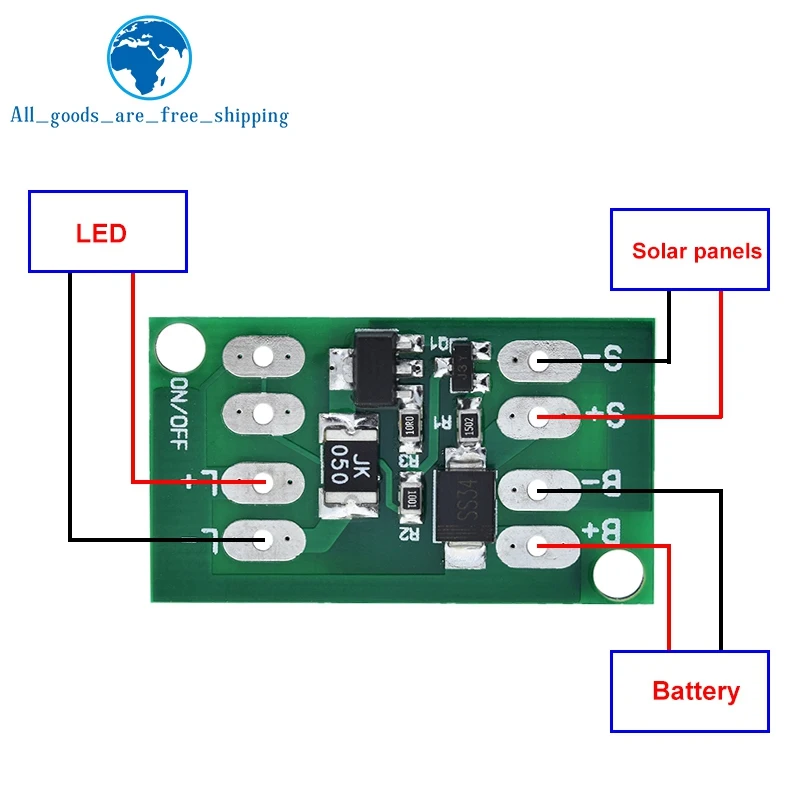 Automatic Solar Panel Battery Charger Board Night Light LED Lamp ...