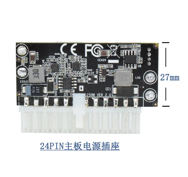 ATX Switch Mining PSU 24pin MINI ITX DC To ATX PC Power Supply - 13.5-25V, 24V 250W Gallium Nitride On-board Computer Battery Description Image.This Product Can Be Found With The Tag Names Computer Cables Connecting, Computer Peripherals, Dc, PC Hardware Cables Adapters