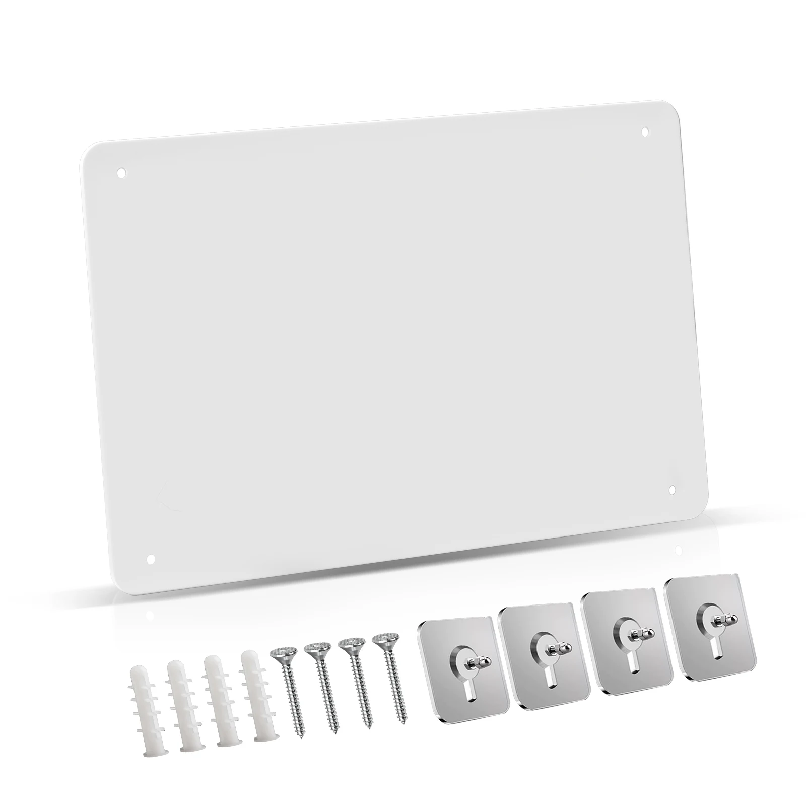 לוח מגנטי לקיר לוח מתכתי עמיד לתצוגה בבית מגנטים סוביניר, תמונות והערות, לבן