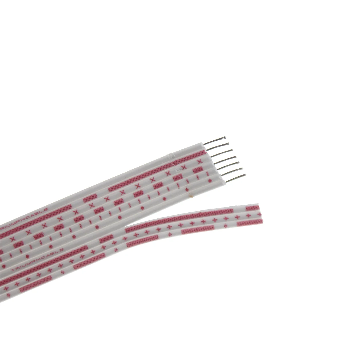 LED 디스플레이 스크린 평면 리본 케이블, 5M UL2468, 26AWG, 2.54mm, 적색 및 백색 PVC 리본 케이블, 7P, 8P, 9P, 10P, 12P