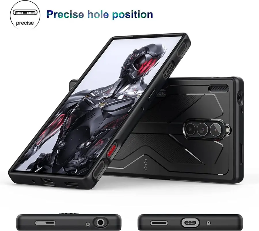 레드 매직 8 프로 케이스, 유연한 TPU 커버, 흠집 방지 충격 방지 케이스, 누비아 레드 매직 8s 프로 커버용