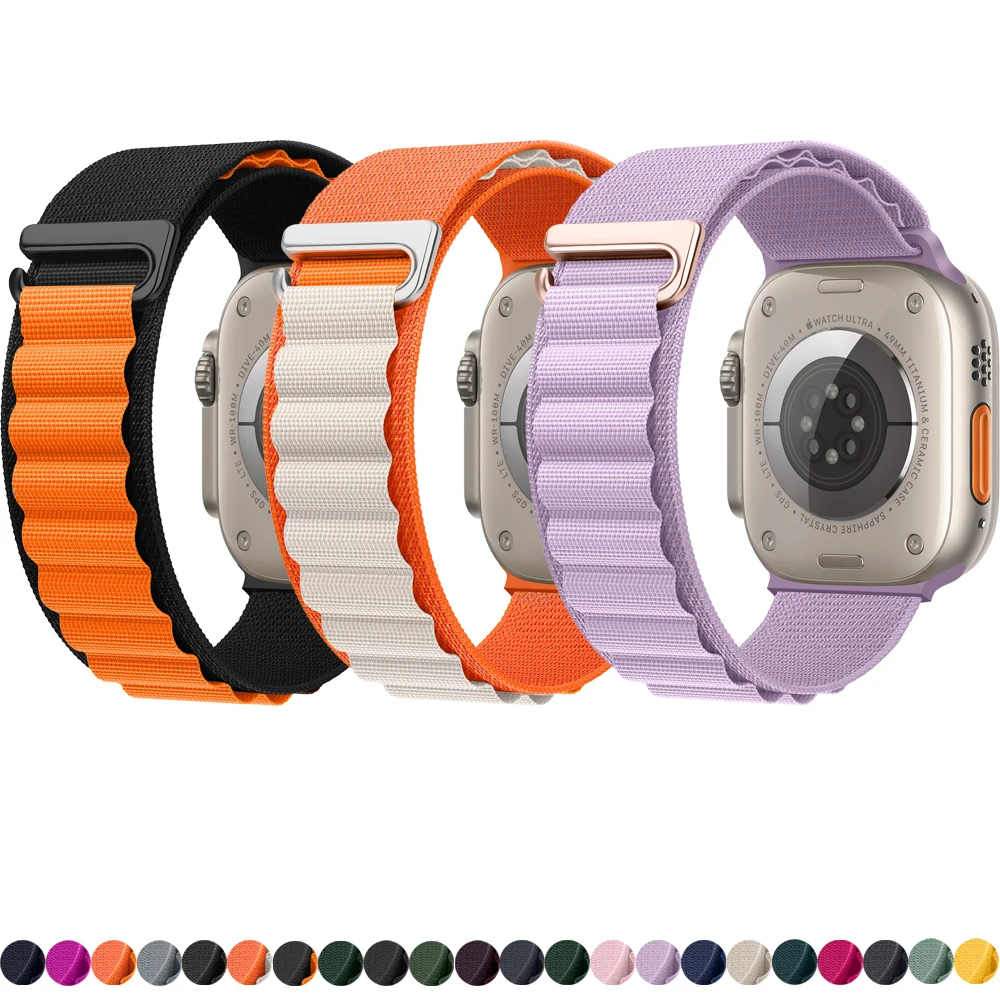 

Ремешок Alpine для Apple watch band 49 мм 44 мм 40 мм 45 мм 41 мм 42 мм 38 мм 40 44 45 49 мм, браслет для iWatch Ultra 8 7 6 5 3 2 SE
