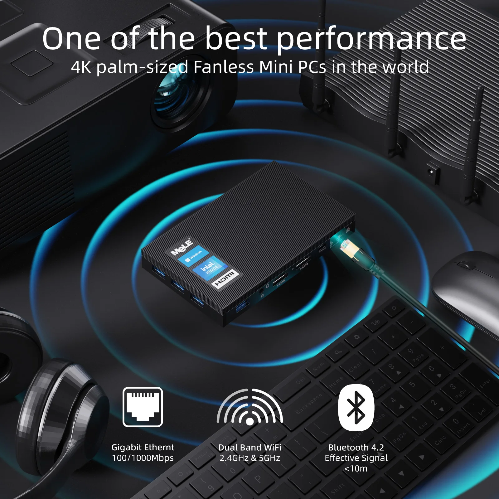 MeLE Slim Mini PC with Intel J4125, 8GB DDR4, 256GB Storage, Windows 11, Micro Desktop, Dual-Screen, WiFi, Gigabit Ethernet, BT4.2. Description Image.This Product Can Be Found With The Tag Names Barebone Mini PC, Computer Office, Desktop computer